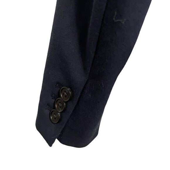 J. Crew Petite Bi Stretch Parke Navy Cotton Blend Single Button Blazer Size 0P - Picture 6 of 8